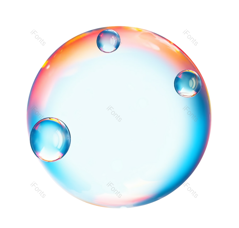 气泡图片,炫彩元素,彩色PNG,泡泡免抠素材